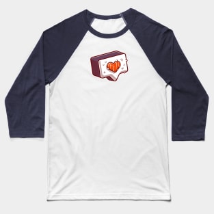 Sushi Love Symbol Cartoon Baseball T-Shirt